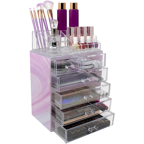 sorbus Makeup Organizer Set (6 Drawers Tie-Dye)