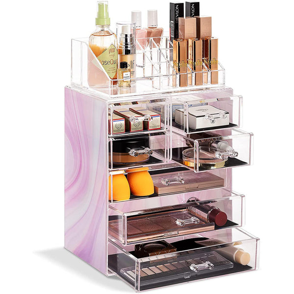 Sorbus Makeup Organizer Set (7 Drawer Tie-Dye)
