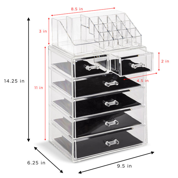 Sorbus Makeup Organizer Set Tray (6 Drawer)