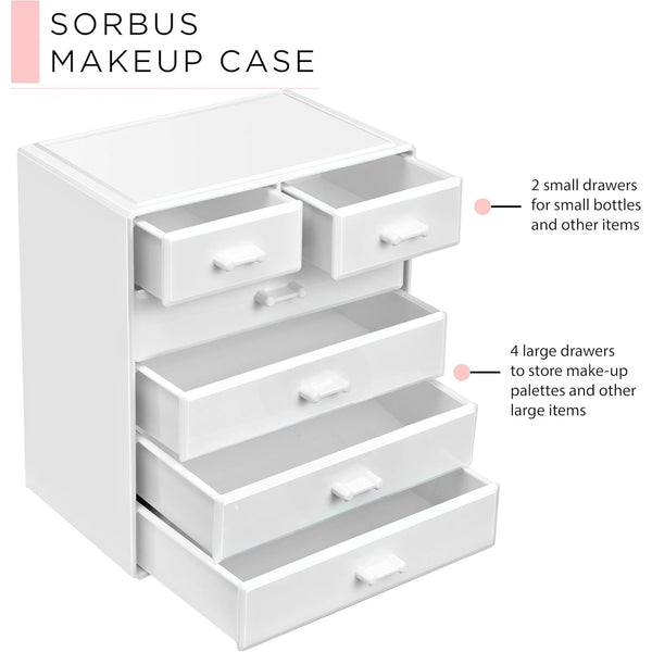 Sorbus Makeup Organizer Tall (6 Drawer)