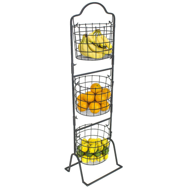 sorbus Market Basket Stand (3 Tier)