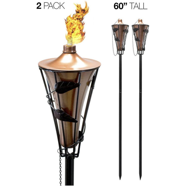Sorbus Matney Refillable Metal Torches (4 Pack)