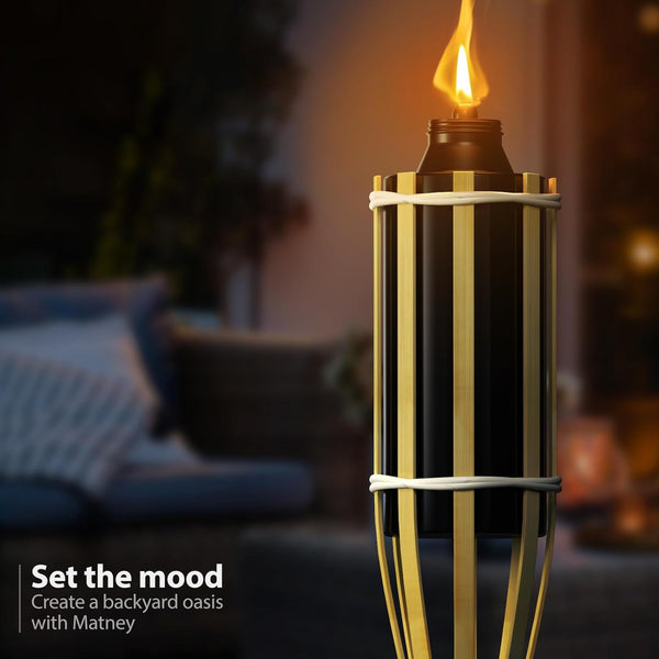 Sorbus Matney Refillable Outdoor Metal Torches