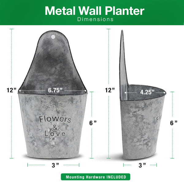 Sorbus Metal Pocket Planter