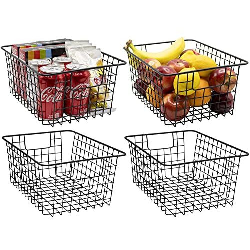 sorbus Metal Wire Storage Baskets (4 Pack)