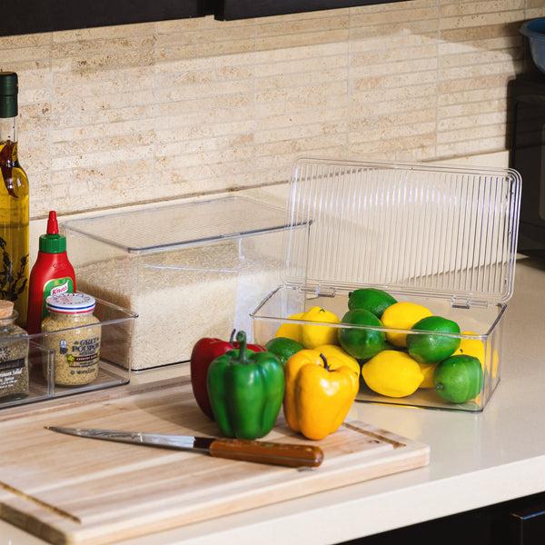 Sorbus Pantry Storage Bins For With Hinged Lids