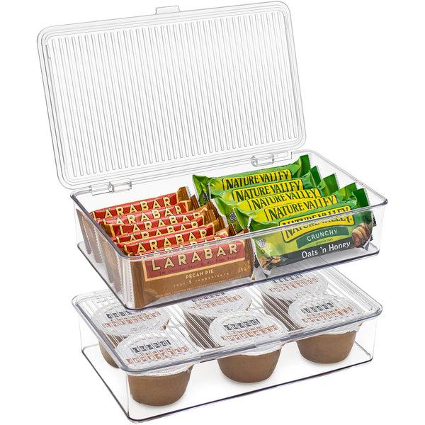 Sorbus Pantry Storage Bins For With Hinged Lids