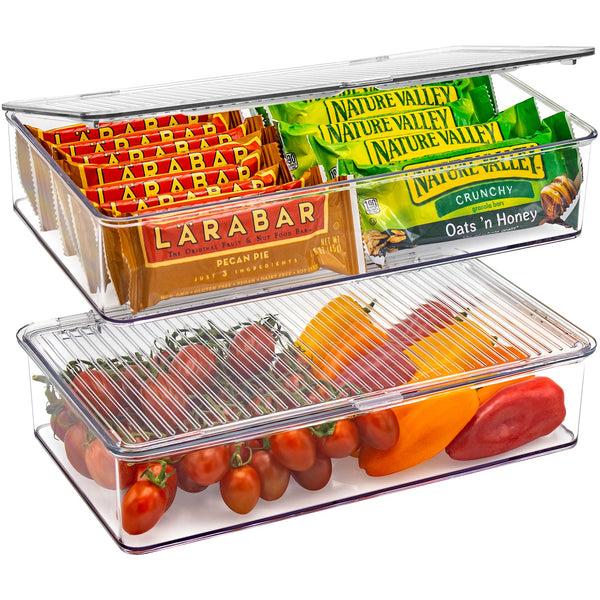 sorbus Pantry Storage Bins for with Hinged Lids