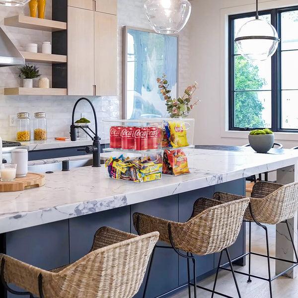 Sorbus Plastic Bins With Lid Set (Large)