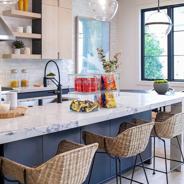 Sorbus Plastic Bins With Lids Set (Medium)