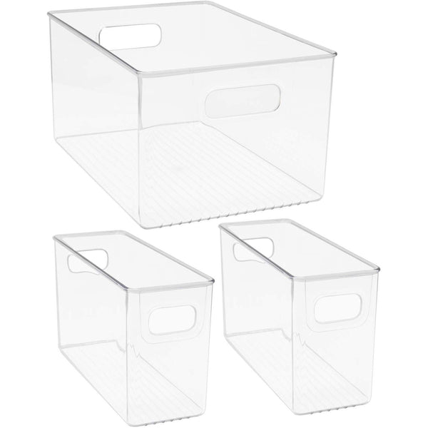 Sorbus Plastic Container Bins (3 Pack)