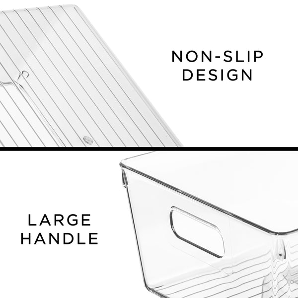 Sorbus Plastic Container Bins With Handles