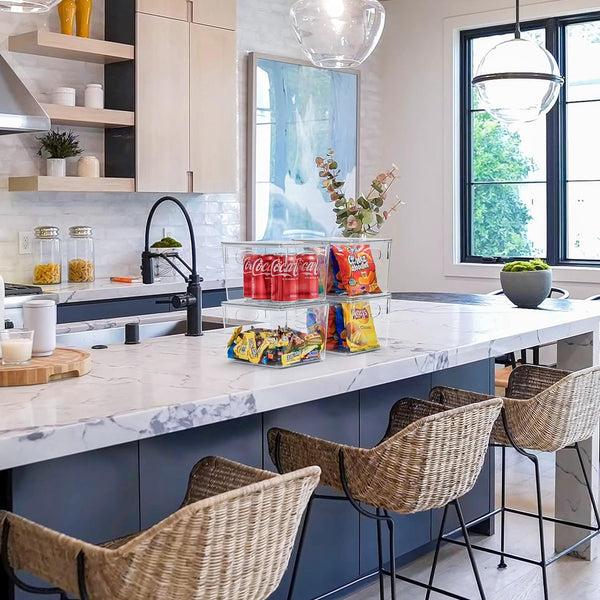 Sorbus Plastic Container Bins With Lids Set