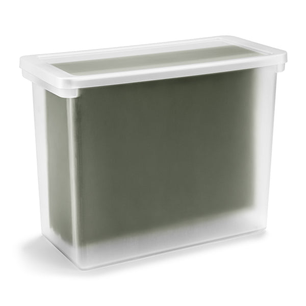 Sorbus Plastic File Crate With Lid