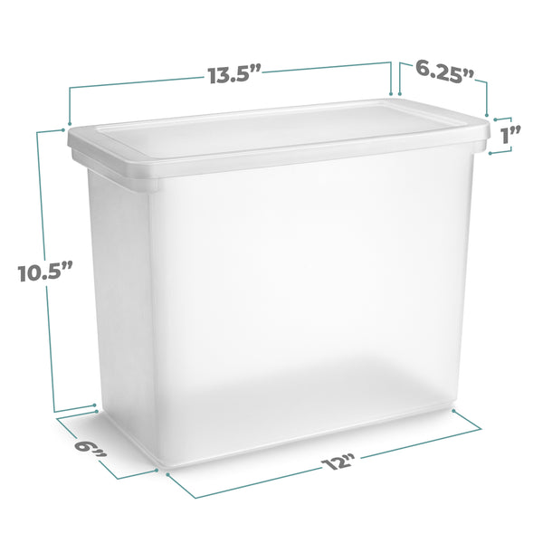 Sorbus Plastic File Crate With Lid