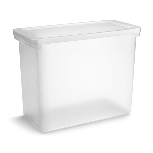 sorbus Plastic File Crate with Lid