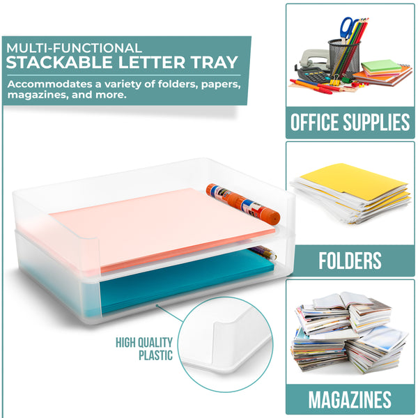 Sorbus Plastic Paper Organizer (2 Pc)