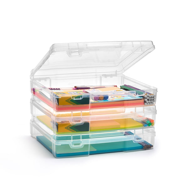 sorbus Portable Project Thick Case (3 Pc Clear)