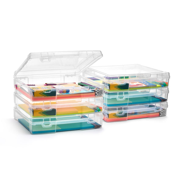 sorbus Portable Project Thick Case (6 Pc Clear)