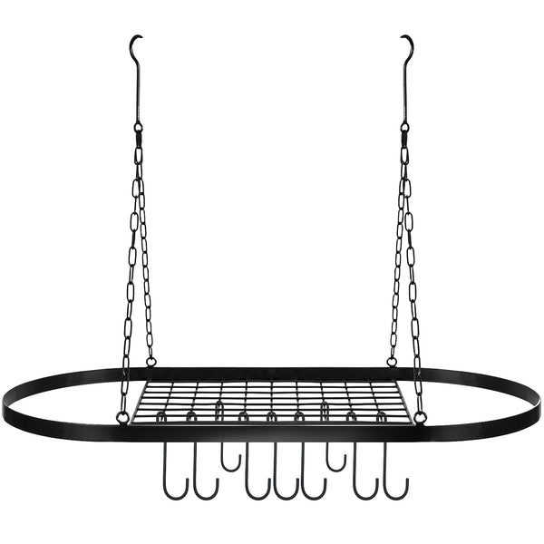 Sorbus Pot Pan Ceiling Rack With Hooks