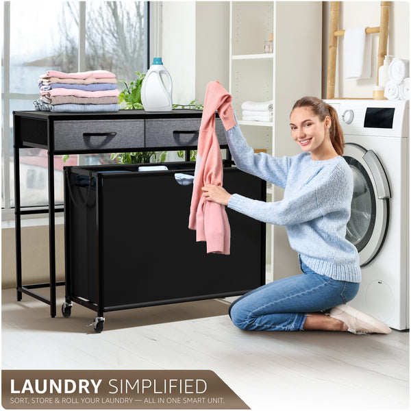 Sorbus Pull-Out Laundry Hamper With Wheels