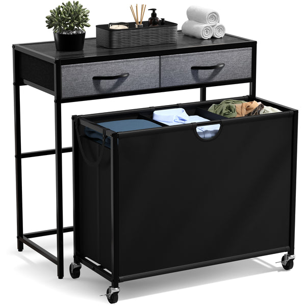 sorbus Pull-Out Laundry Hamper with Wheels