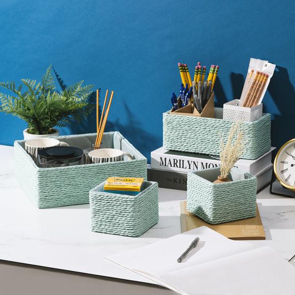 Sorbus Rope Storage Baskets Woven Paper (Set Of 4)
