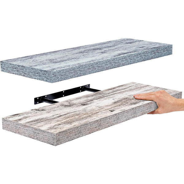 Sorbus Rustic Floating Shelf (Set Of 2)