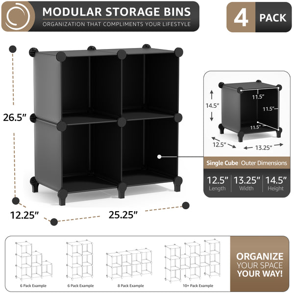 Sorbus Stackable Cube Storage Organizer