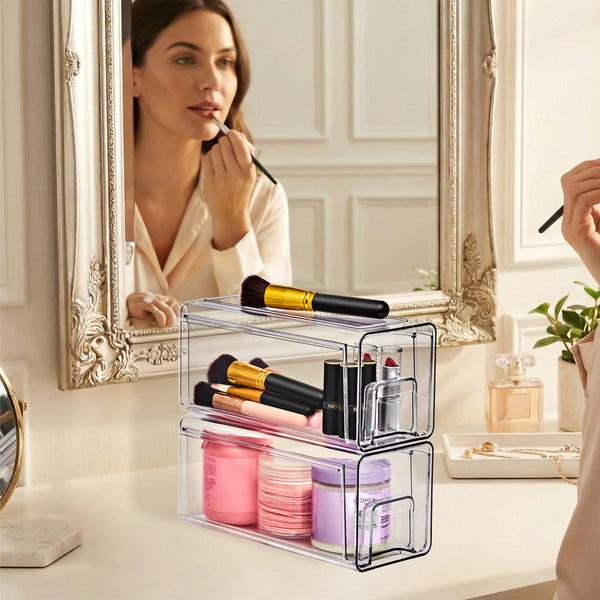 Sorbus Stackable Storage Drawers Case With Handles