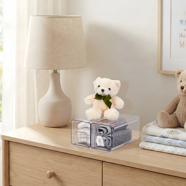 Sorbus Stackable Storage Drawers Case With Handles