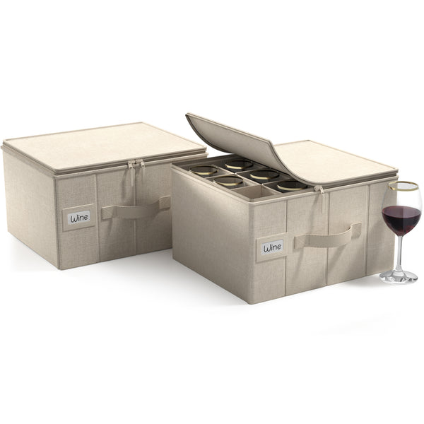 Sorbus Stemware Hard Shell Storage Case