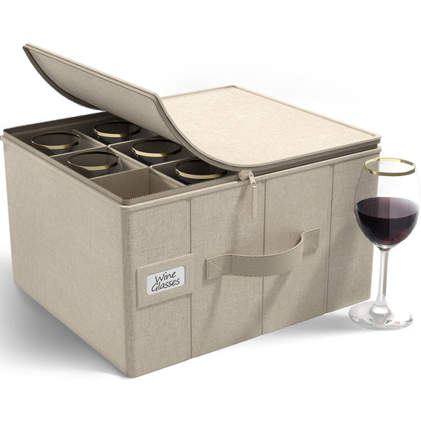 Sorbus Stemware Hard Shell Storage Case