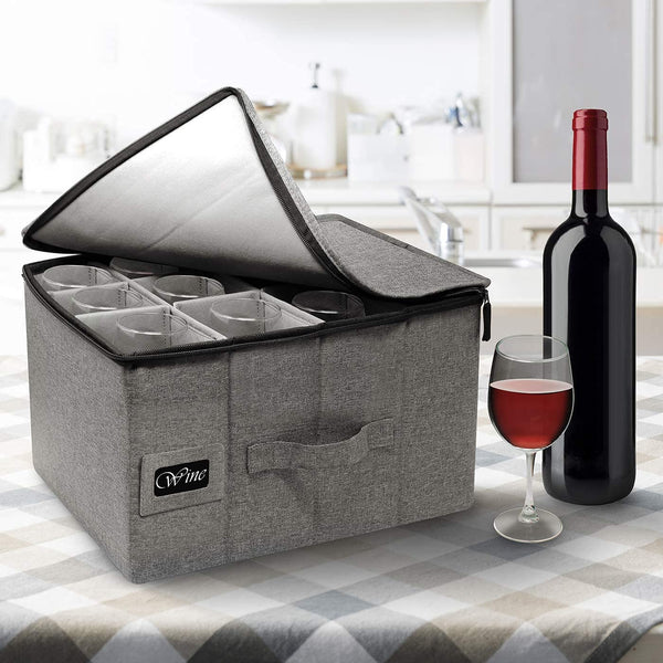 Sorbus Stemware Storage Chest