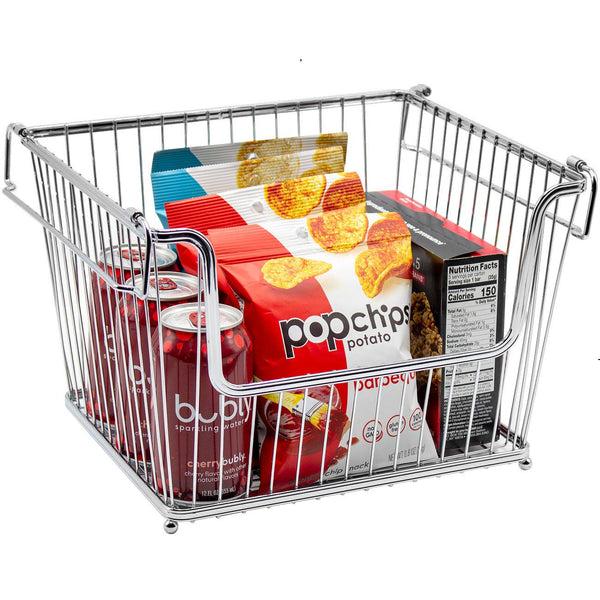 Sorbus Storage Basket With Handle (4 Pack)