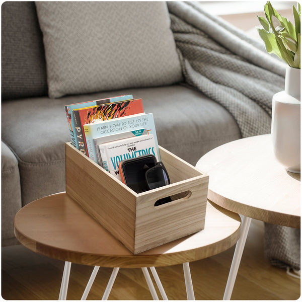 Sorbus Storage Bins (3 Pack Unfinished Wood)