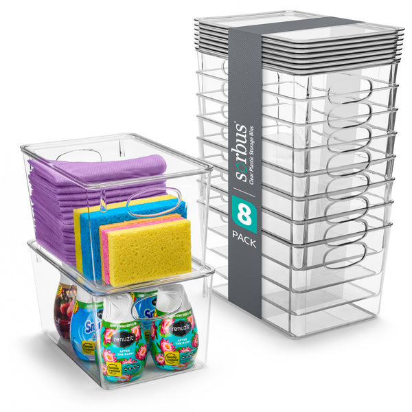 sorbus Storage Bins with Lids Set (Large)