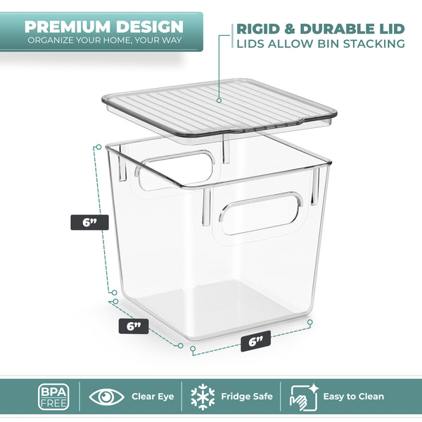 Sorbus Storage Bins With Lids Set (Small)