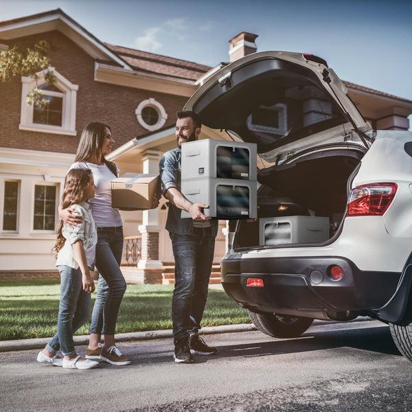 Sorbus Storage Bins With Window (Packs Medium)