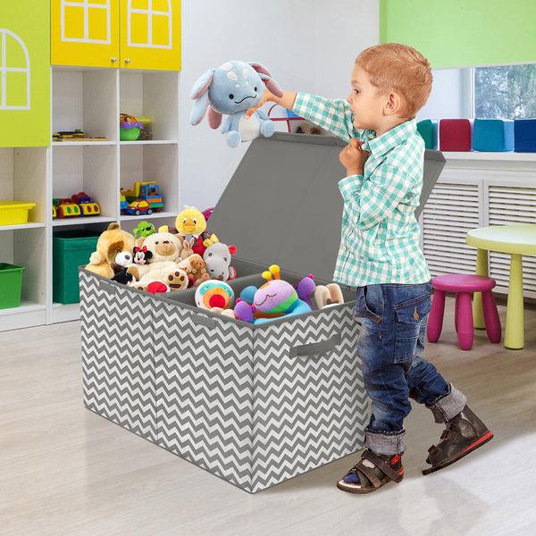 Sorbus Storage Fabric Toy Chest (Chevron Pattern)