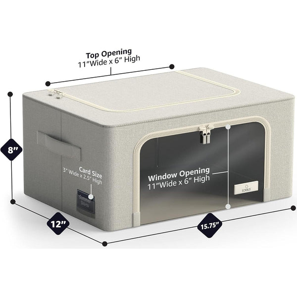 Sorbus Storage Window Bin Set (Small Dual Opening)
