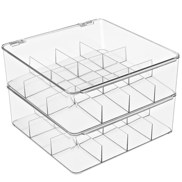 Sorbus Tea Bag Organizer With Dividers And Lid