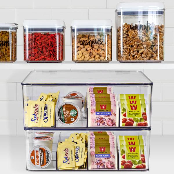 Sorbus Tea Bag Organizer With Dividers And Lid