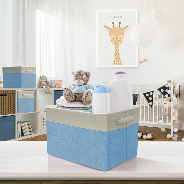 Sorbus Twill Storage Basket Set With Trim (3 Pack)