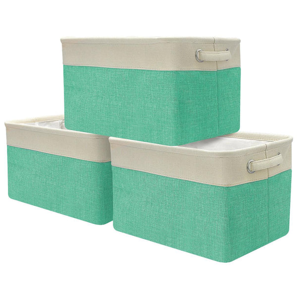 Sorbus Twill Storage Basket Set With Trim (3 Pack)