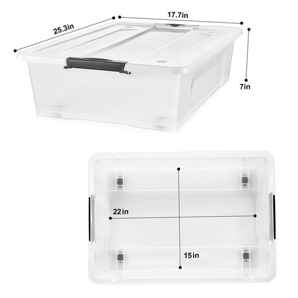 Sorbus Underbed Bins With Lids (Set Of 2)