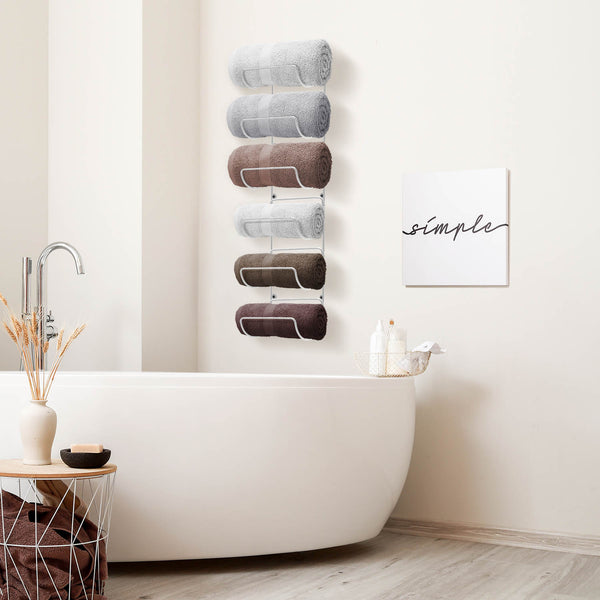 Sorbus Wall Mount Towel Holder (6 Tier)