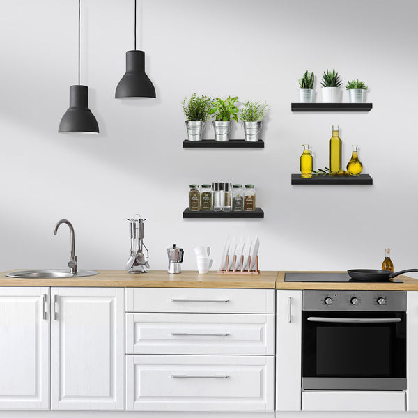 Sorbus Wall Mounted Bookshelf (4 Pack)