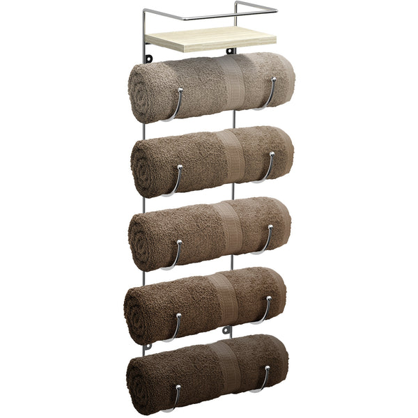 sorbus Wall Mounted Towel Rack with Shelf