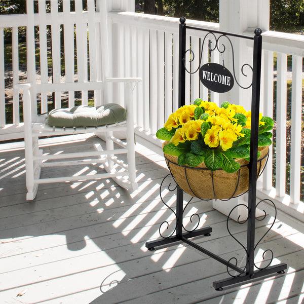 Sorbus Welcome Planter Basket Stand